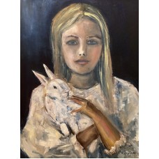 “Girl with a Rabbit” – Original Symbolic Portrait, Oil on Canvas | Marina Stognieva “Girl with a Rabbit” – Original Symbolic Portrait, Oil on Canvas | Marina Stognieva